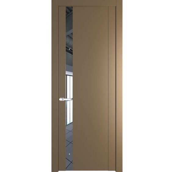 Межкомнатная дверь 1.2P перламутр золото остеклённая