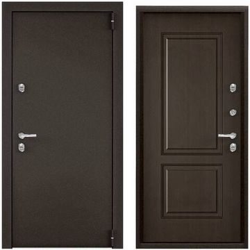 Входная стальная дверь Torex Snegir PRO MP букле коричневый ПВХ дуб коньяк S60-С2