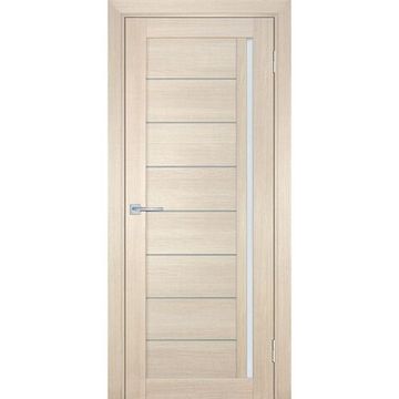 Межкомнатная дверь экошпон Мариам Техно-741 капучино стекло сатинат белый