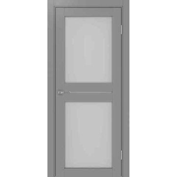 Межкомнатная дверь экошпон Турин 520.222 серый остеклённая