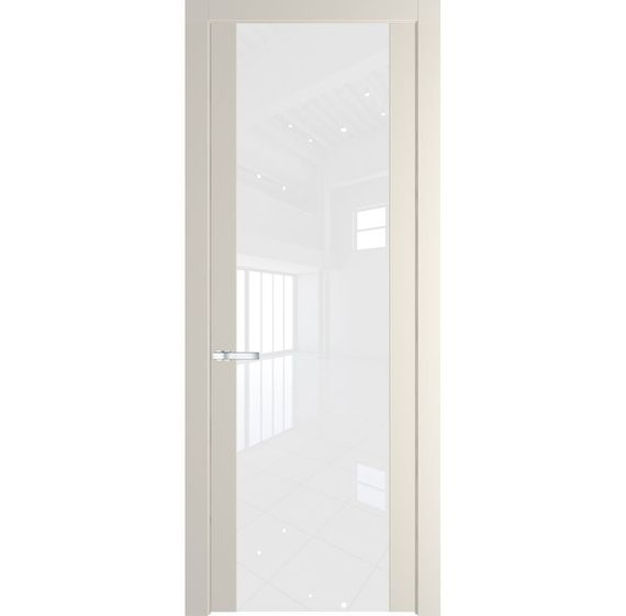 Межкомнатная дверь 1.7P кремовая магнолия остеклённая