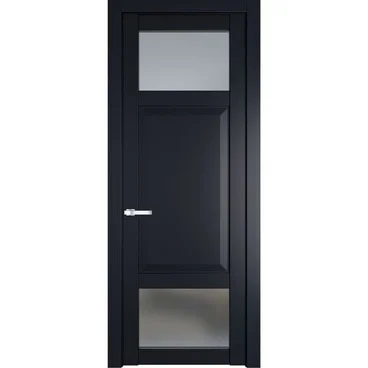 Межкомнатная дверь 1.3.4PD нэви блу остеклённая