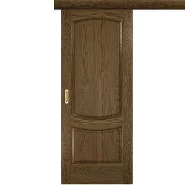 Одностворчатая дверь купе шпон Лаура 2 светлый морёный дуб без стекла