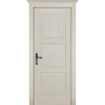 Межкомнатная дверь массив сосны ОКА Турин Браш эмаль слоновая кость глухая