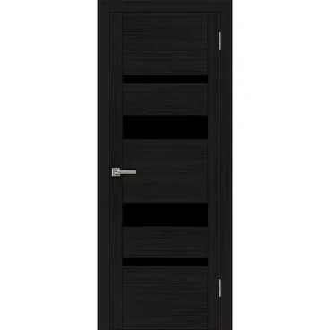 Межкомнатная дверь экошпон Uberture Uniline 30013 шоко велюр остеклённая