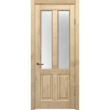 Межкомнатная дверь массив дуба без сучка Дверцов Авиано остеклённая