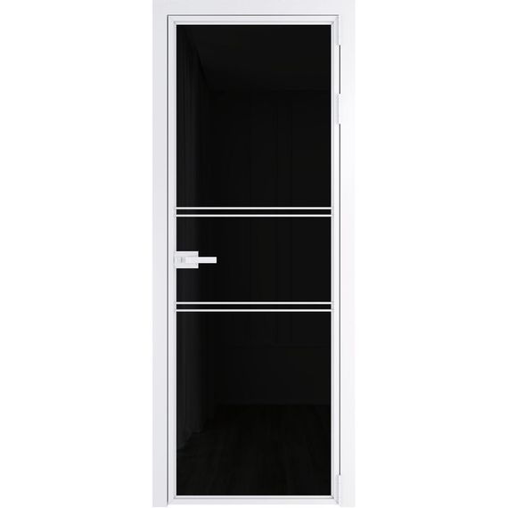 Алюминиевая межкомнатная дверь 2AХ вайт остеклённая