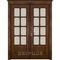 Фото двери Лондон 1 античный орех распашная двустворчатая остеклённая 600-700 мм