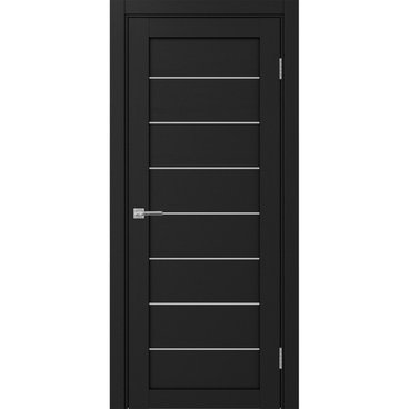 Межкомнатная дверь экошпон Турин 508.12 антрацит остеклённая