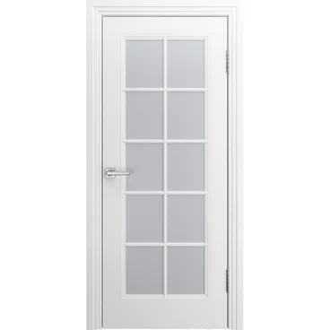 Межкомнатная дверь эмаль Прованс 10 белая со стеклом