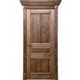 Межкомнатная дверь массив дуба без сучка с багетом Болонья глухая дуб коньяк