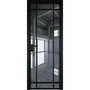 Межкомнатная алюминиевая дверь 5AG чёрная матовая RAL 9005 остеклённая