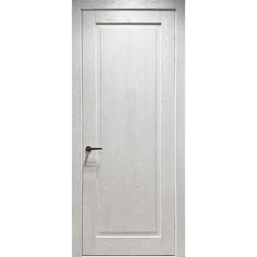 Межкомнатная дверь массив дуба эмаль Дверцов Кастро глухая белый RAL9019