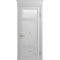 Межкомнатная дверь массив дуба селект Viporte Марсель 4 бьянко чиаро остеклённая