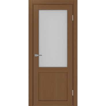 Межкомнатная дверь экошпон Турин 502.21 орех остеклённая