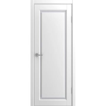 Межкомнатная дверь эмаль Мадрид-1 белая со стеклом