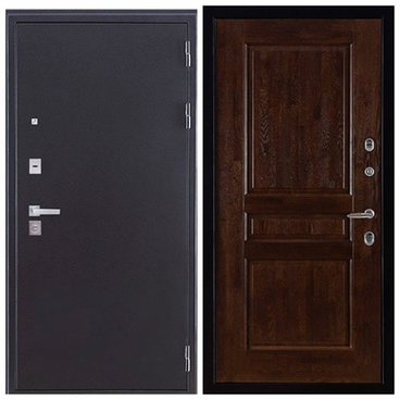 Входная дверь Колизей Плюс антик тёмное серебро панель Виктория античный орех