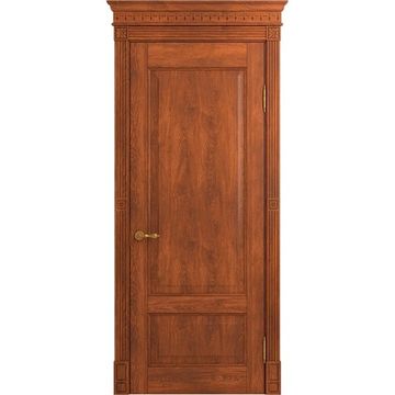 Межкомнатная дверь массив дуба Viporte Классика 1 коньяк глухая