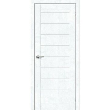 Межкомнатная дверь экошпон Bravo Порта-21 snow art глухая