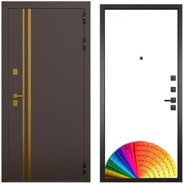 Входная дверь Баухаус амаретто силк панель МДФ под покраску