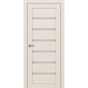 Межкомнатная дверь экошпон Турин 507.12 ясень перламутровый остеклённая