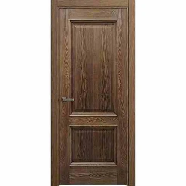 Межкомнатная дверь шпон Мальта дуб натуральный с патиной глухая