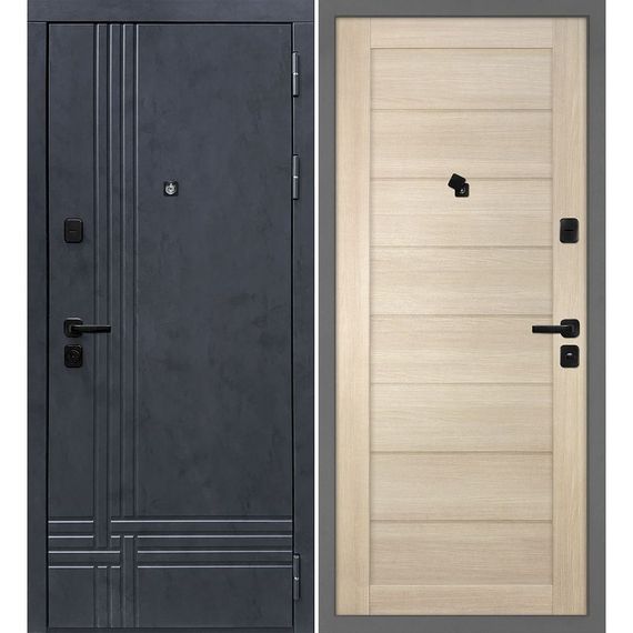 Входная дверь Осло бетон антрацит панель сборная капучино