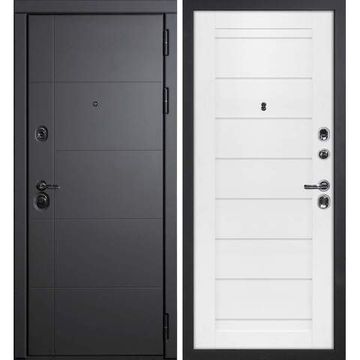 Входная дверь Э1 серый софт панель сборная