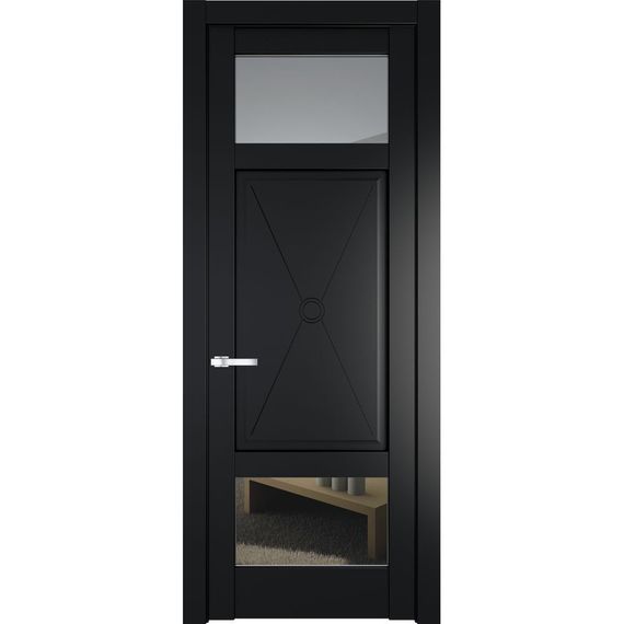 Межкомнатная дверь 1.3.2PM блэк остеклённая
