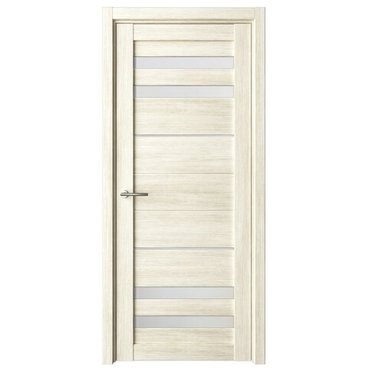 Межкомнатная дверь Пекин эко-шпон белый кипарис со стеклом