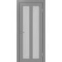 Межкомнатная дверь экошпон Турин 521.22 серый остеклённая