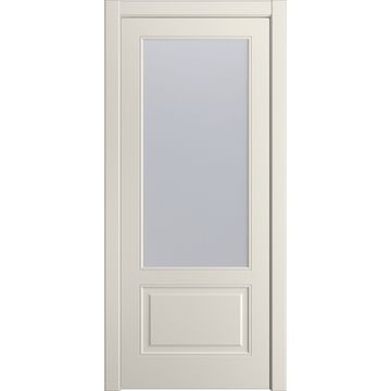 Межкомнатная дверь эмаль Бьянка-2 молочно-белая RAL 9010 со стеклом
