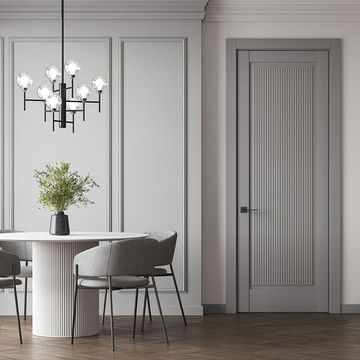 Межкомнатная дверь керамик FL 3 серый глухая