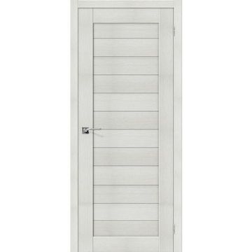 Межкомнатная дверь экошпон Bravo Порта-21 bianco veralinga глухая