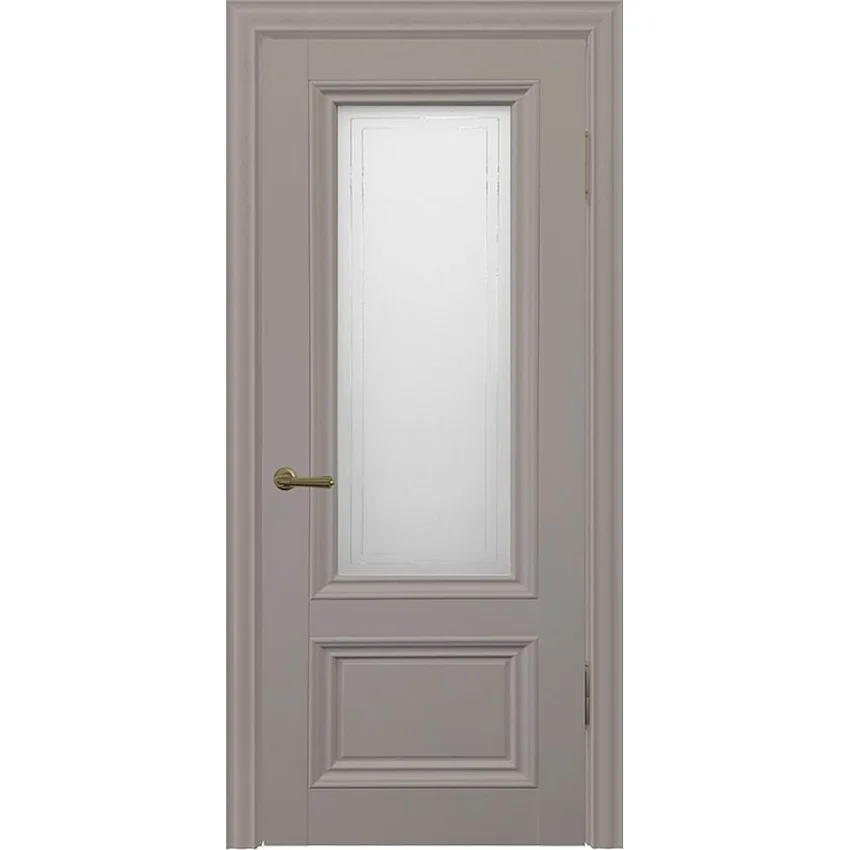 Фото межкомнатной двери экошпон Алтай 802 barhat grey остеклённая
