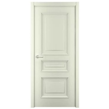 Межкомнатная дверь эмаль Багет 3 слоновая кость глухая