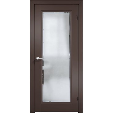 Межкомнатная дверь эмаль Дверцов Модена 1 RAL 8014 остеклённая