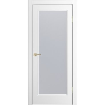 Межкомнатная дверь эмаль Бьянка-1 белоснежная со стеклом