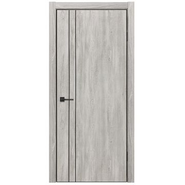 Межкомнатная дверь Октава-2 орех бьянко кромка ABS чёрная