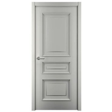 Межкомнатная дверь эмаль Багет 3 серая глухая