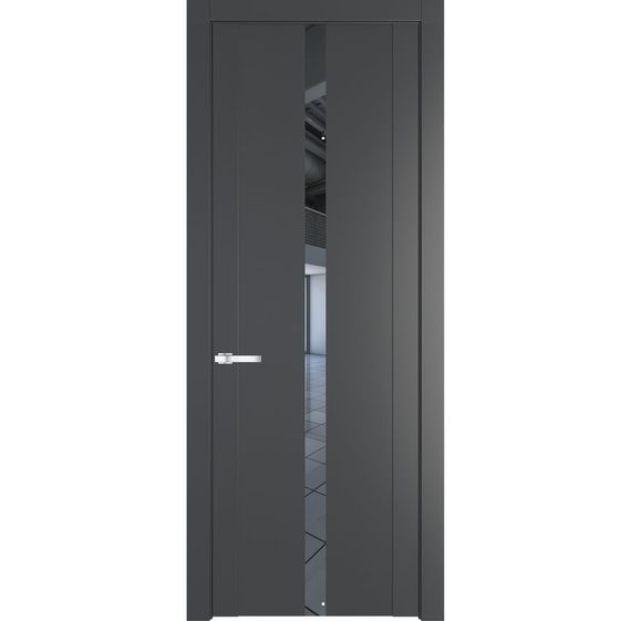 Межкомнатная дверь 1.8P графит остеклённая