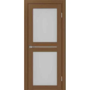 Межкомнатная дверь экошпон Турин 520.222 орех остеклённая