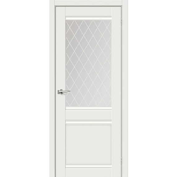 Фото межкомнатной двери экошпон 1212 аляска остеклённая