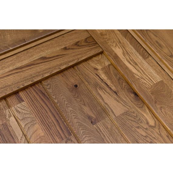 Межкомнатная дверь массив дуба Вилладжио-2 дуб рустикальный остеклённая