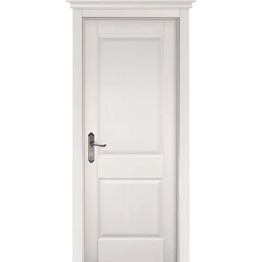 Межкомнатная дверь массив сосны ОКА Элегия Браш эмаль слоновая кость глухая