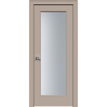 Межкомнатная дверь эмаль Дельта капучино со стеклом