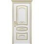 Межкомнатная дверь эмаль Соната В3 белая патина золото глухая