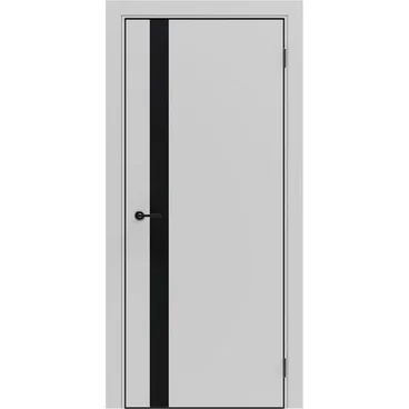 Межкомнатная дверь экошпон ДП-51.4 silver gray остеклённая