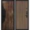 Входная дверь Лофт-2 дуб коньяк патина чёрный кварц панель гладкая эвкалипт испанский