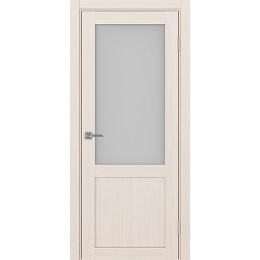 Межкомнатная дверь экошпон Турин 502.21 ясень перламутровый остеклённая